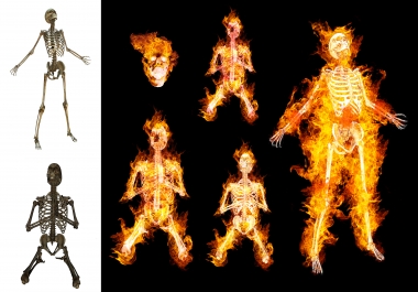 I will add a fire flame effect for your photo