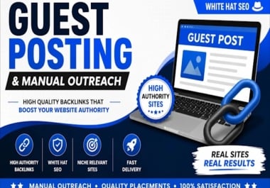 I will do high quality guest post dofollow SEO backlinks 100 post