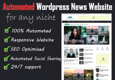 I will build fully automated news website or auto blog for passive income