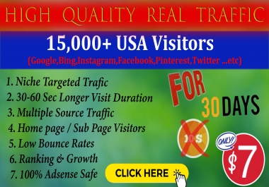Bring High Quality Real USA Targeted Visitors