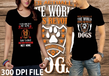 I will make dog T-shirt design