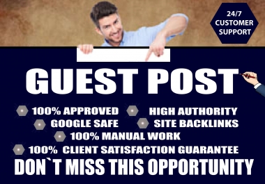 I Will Write and Publish 5 High Guest Posts on DA 50+ Plus Powerful Backlinks
