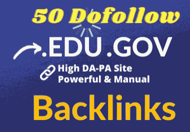Special 50. ED/. GV Manual Backlinks By High Domain Authority