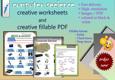 I will create worksheets for you base on computer science