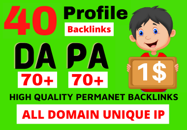 I will build your website link 40 Dofollow Profile Backlinks Or Social Profiles