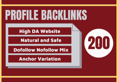 200 DA 60-99 & 10 Edu/Gov Manual Profile Backlinks