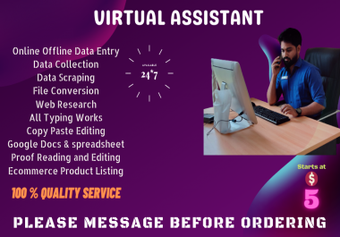 I will do Data Entry,  copy paste and excel data entry, Proof reading and editing work for you