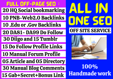 Complete All In one Off page SEO Permanent LinkBuilding to Your Boost Search Engine Ranking