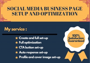 I will create a professional Social media business page.