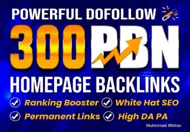 BUILD 300 PBN BACKLINKS HIGH DA PA