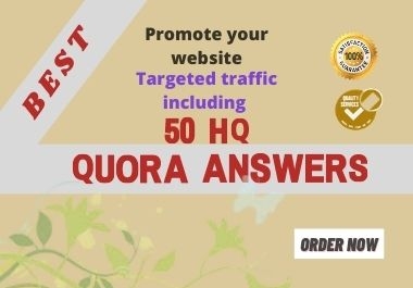 I will promote your website by HQ 50 Quora Answers
