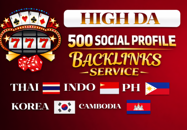 500+ Slots-Casino-Poker-Sports-Gambling Contextual Backlink For SEO Ranking at 40