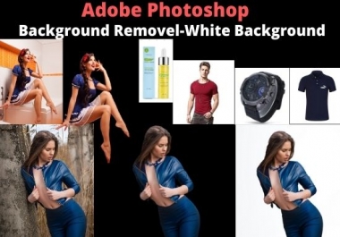 I will create 5 photos high quality white background or remove background by adobe photoshop