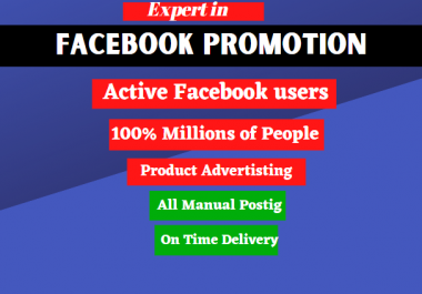 I will promote your business to 2 million people in USA by facebook