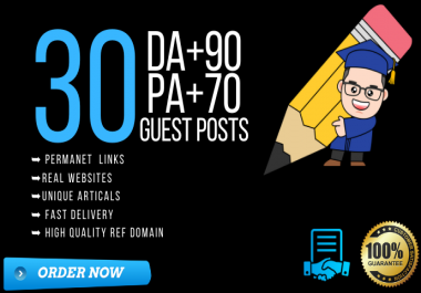 I will create guest post on da90 real permanent do follow link blogs
