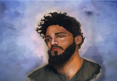 I will draw realistic painting portrait drawing