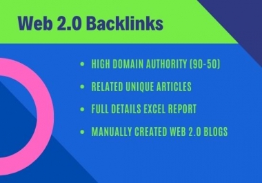 I will provide high quality Manually Web2.0 Blog post backlinks