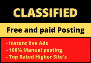 I will post your ads on top rank classified ad all posting sites