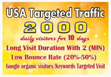 I will bring real targeted USA web traffic