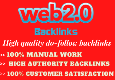 I will create 30+ High authority web 2.0 Backlinks