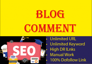 I will provide you Manual High-quality 55 Blog comment seo backlinks