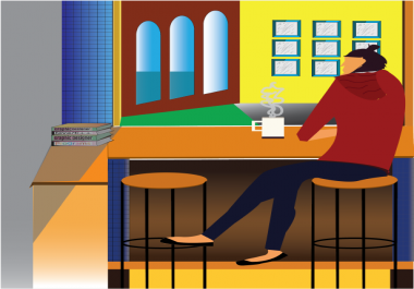 I will draw an illustration of people in adobe illustrator