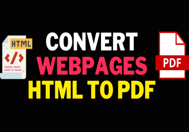 I will Convert Webpages in HTML to PDF