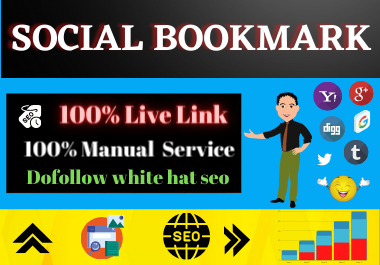 10 Social Bookmarking from high authority website permanent backlinks quality link building