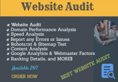 I will do website audit and competitor analysis