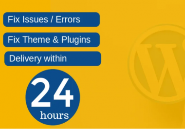 I will fix wordpress website issues,  errors or problems