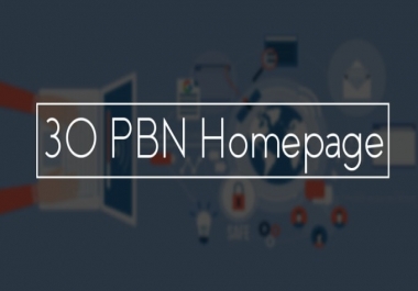 I will do 30 pbn homepage with high da pa