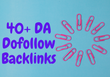 Above DA40 backlinks for your website