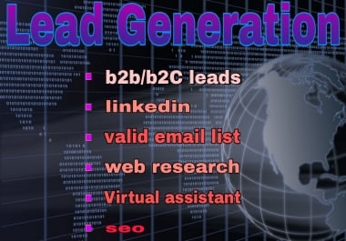 I will provide lead generation the targeted person and location for your business.
