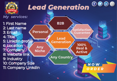 I will provide 100+ lead generation for your targeted business.