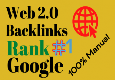 20 Web 2.0 High Quality Dofollow Backlinks Linkbuilding unique content