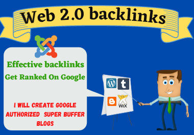 Manual 20 Web2.0 high authority backlinks permanent link building