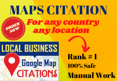 Manual 200 Google Maps Citation must rank your website and google business page local seo