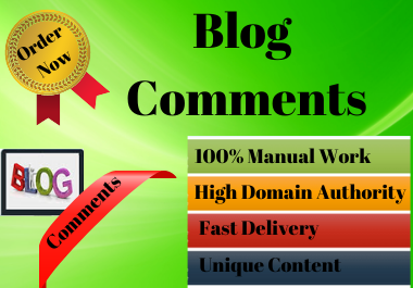 I will create 50 Blog Comments link building SEO service Do-follow backlinks.