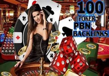100 Casino,  Poker,  Gambling DA 55+ Permanent PBN