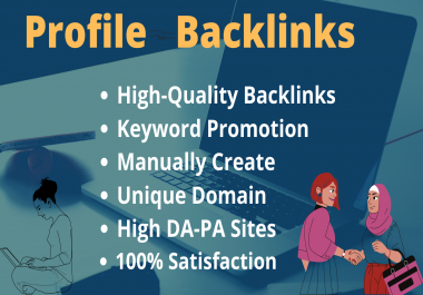 I will do 70 manual profile backlinks on high authority websites