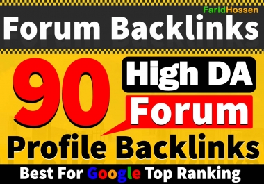 Manual 90 Forum Profile Backlinks From High Quality Trusted Forums