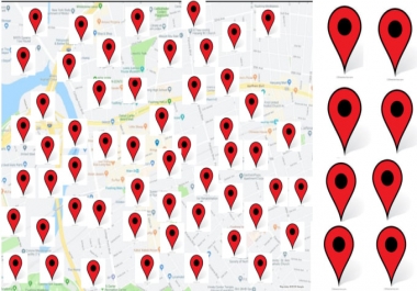 create 3000 google map point listing with local SEO