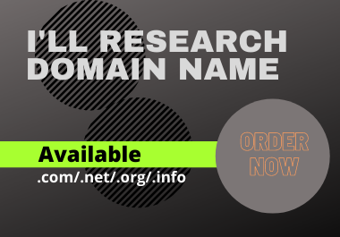 I will Research Domain Name for you