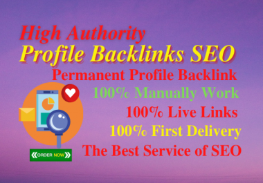 60 Profile backlinks High Authority link building permanent natural