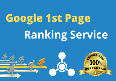 I will offer you guaranteed google 1st page ranking service