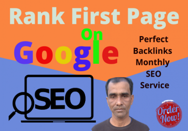 Monthly SEO Service First Page Ranking with linkbuilding