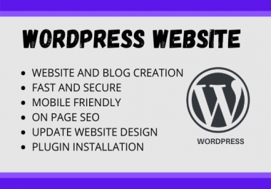 I will create a responsive and amazing wordpress website