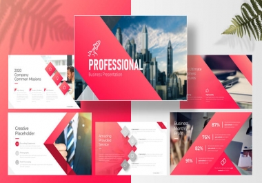 I will design professional powerpoint presentation and pitch dec