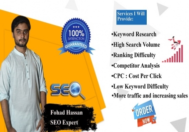 I will do amazing keyword research and competitor analysis
