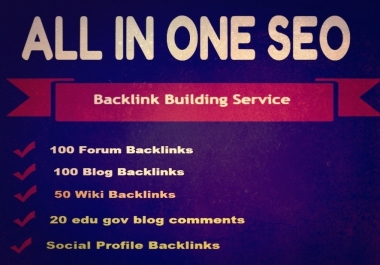 All IN ONE - Wiki,  Forum,  Social,  Edu gov,  Blog backlinks